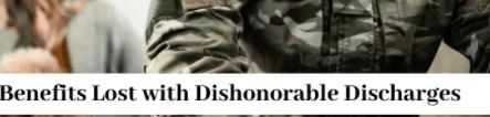 Benifits affected by dishonorable discharge